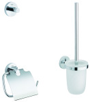 Grohe Essentials accessoireset 3 in 1 toilet met closetrolhouder, jashaak en closetborstelgarnituur chroom 40407001