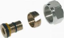 Heimeier aansluit koppeling 16 x 2mm - M24. Voor aluminium kunststof buis ( AKB / alu-pex )
