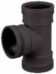 Wavin Wafix PP T-Stuk 88,5 graden zwart 40 3M