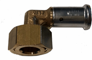 Henco Knie 90� Press naar vlakke dichting binnendraad 26x3/4"CuSi