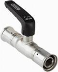 Henco Inox bolkraan met handvat, 2X perskopp �16