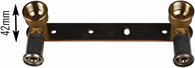 Henco Dubbele muurplaat binnendraadopbouw 14x1/2"x16x1/2"