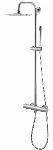 Blue Label Viborg Steel douchesysteem thermostatisch met hoofddouche 25cm RVS XV08233SLR.AC.005
