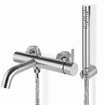 Blue Label Viborg Steel badmengkraan met handdouche, rvs