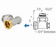 Regelafsluiter Eurocone 90� - 2-Pijp