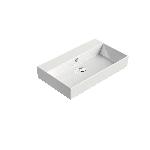 Catalano Premium wastafel 80x47 cm antibacterieel, voorzien voor 3 kraangaten, met overloop wit 0220800001