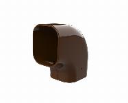 Tecnosystemi Excellens, platte bocht, 90 graden, 72x64, bruin