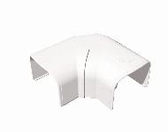 Tecnosystemi Optima, platte bocht, 90 graden, 75x56, wit
