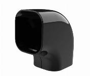 Tecnosystemi Excellens, platte bocht, 90 graden, 100x64, zwart