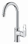 Grohe BauLoop L-size wastafelmengkraan met gladde body chroom 23891001