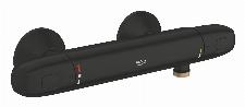 Grohe Grohtherm 1000 New douchethermostaat z. omstel m. koppelingen HOH=15cm mat zwart 348142433
