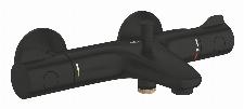 Grohe Grohtherm 800 badthermostaat m. omstel m. koppelingen HOH=15cm mat zwart 1022032430