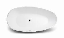 Blue Label Ove ei-vormig bad vrijstaand acryl 180x90x58cm mat wit