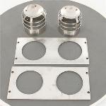 Intergas muurdoorvoerset dubbelpijps 2 x � 80mm, met afdekplaten 110x240mm