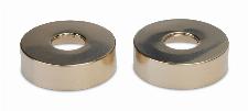 Blue Label Brondby rozetten 74mm, set a 2 stuks, geborsteld goud