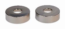Blue Label Brondby rozetten 74mm, set a 2 stuks, geborsteld nikkel