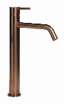 Blue Label Brondby wastafelkraan high rise cold start geborsteld brons FK-0326-BR