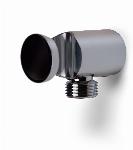 Blue Label Brondby 1/2" aansluitbocht met wandhouder voor inbouwthermostaat 3-weg, chroom