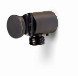 Blue Label Brondby 1/2" aansluitbocht met wandhouder voor inbouwthermostaat 3-weg, gun metal