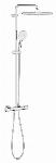 Grohe Tempesta Cube System 250 Cube douchesysteem m. douchethermostaat, aquadimmer HOH=15cm, hoofdd. 1 straalsoort, handd. 2 straalsoorten chroom 26689001
