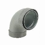 Velu bocht, 160mm, 90 graden, SVZ, dampdichte isolatie 9mm, SAFE