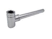 Solar Plus luxe bekersifon 1 1/4" chroom, laag model. Inclusief muurbuis en rozet chroom