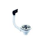 Walraven, McAlpine, Korfplug, uitneembare RVS korf, overloop met flexibele buis, 6/4", wit, (voor gootsteen afvoer) 0054680