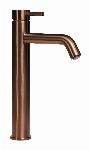 Blue Label Brondby XL wastafelkraan high rise cold start, geborsteld brons FK-0326XL-BR