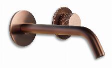 Blue Label Brondby Facet inbouw wastafelkraan wand 18cm cold start incl. inbouwdeel, geborsteld brons FK-0322K-BR