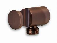 Blue Label Brondby 1/2" aansluitbocht met wandhouder voor inbouwthermostaat 3-weg 2772192, geborsteld brons