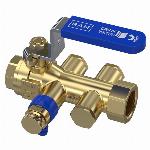 Raminex TBE-EA RAM terugstroombeveiliging klasse EA bi.dr. 1/2"x1/2" 93mm dn15, kiwa hendel blauw 280317