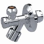 Raminex hoekstopkraan met filter 15x10mm voor wastafel, bidet en toiletreservoir chroom 1200005