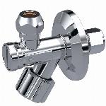 Raminex hoekstopkraan chroom met filter 12x10mm voor wastafel, bidet en toiletreservoir chroom 1200004