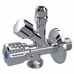Raminex RAM combinatie tapkraan 1/2x3/4x3/8" met keerklep chroom 11062