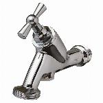 Raminex beluchterkraan 1/2" x 3/4" 2x buitendraad, krukbediening chroom, excl. slangwartel 11010