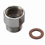 Raminex keerklep 3/8" x 3/8" binnendraad x buitendraad, DN10, klasse EB, messing verchroomd 290039