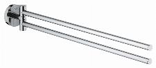 Grohe Essentials, Handdoekhouder, rond, wand, 2-lids, 1-gats, 439mm functioneel, chroom
