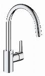 Grohe Feel keukenkraan m. 140� draaibare hoge uitloop m. uittrekbare mousseur chroom 32671002