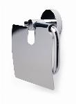 Blue Label Vida Facet toiletrolhouder met klep chroom