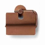 Blue Label Vida toiletrolhouder met klep geborsteld brons