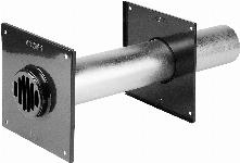 Burgerhout geveldoorvoer 80 mm toevoer aluminium zwart l=500 mm 400453875