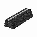 Solar Plus rubberen onderbalk, lxbxh 400x150x90, set van 2 stuks, inclusief bouten