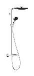 Hansgrohe Pulsify Puro 1jet showerpipe ecosmart 260 m. douchethermostaat HOH=15cm, 3jet handdouche en doucheslang 160cm chroom 24237000