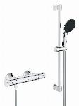 Grohe Precision Start renovatieset m. douchethermostaat m. koppelingen 60cm m. glijstangset m. handd. �11cm m. 1 straalsoort chroom 34597001