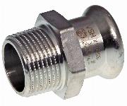 VSH XPress 304 overgang RVS 22mm x R3/4 inch buitendraad pers 123460484