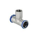 Geberit Mapress rvs 316 FKM blauw overgang T-stuk BI 35-Rp1/2"-35