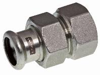VSH XPress RVS 304 3-delige koppeling 28 mm x Rp 1" pers x binnendraad 123460643