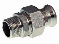 VSH XPress RVS 304 3-delige overgang 28 mm x R 1" pers x buitendraad 123460637
