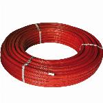 Henco Standard meerlagenbuis glad, �26x3mm, aluminium, PE-Xc, isolatie 10mm, buis rood, 50m