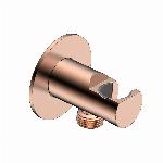 Blue Label handdouchehouder met �? aansluiting incl. 70mm rozet, geborsteld brons